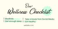 Wellness Checklist Twitter Post Image Preview