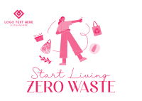 Living Zero Waste Postcard Image Preview