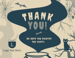 Spooky Halloween Thank You Card Image Preview