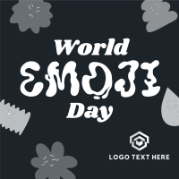 Emoji Day Blobs Linkedin Post Design