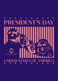 Mount Rushmore Presidents Poster Design