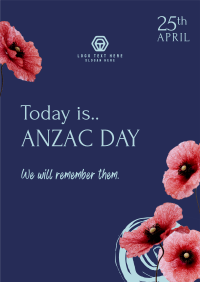 Anzac Day Message Flyer Design