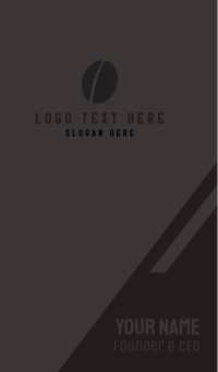 Black Coffee Bean Business Card Design