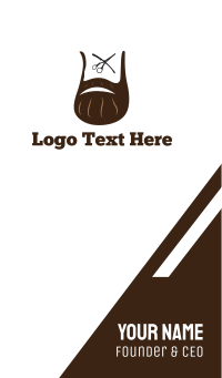 Hipster Beard Business Card Design