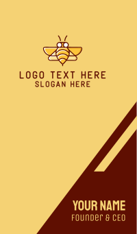 Yellow Bumblebee Bee Business Card Design