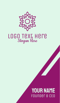 Elegant Purple Flower  Business Card Design