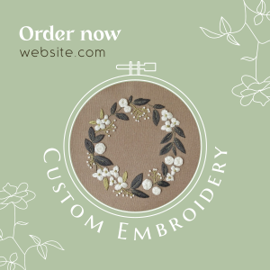 Custom Made Embroidery Instagram post Image Preview