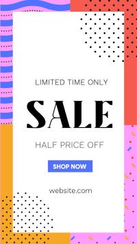 Flashy Limited Time Sale Facebook Story Design