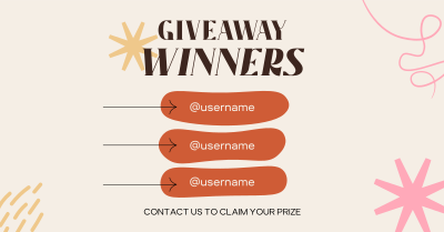 Congratulations Giveaway Winners Facebook ad Image Preview