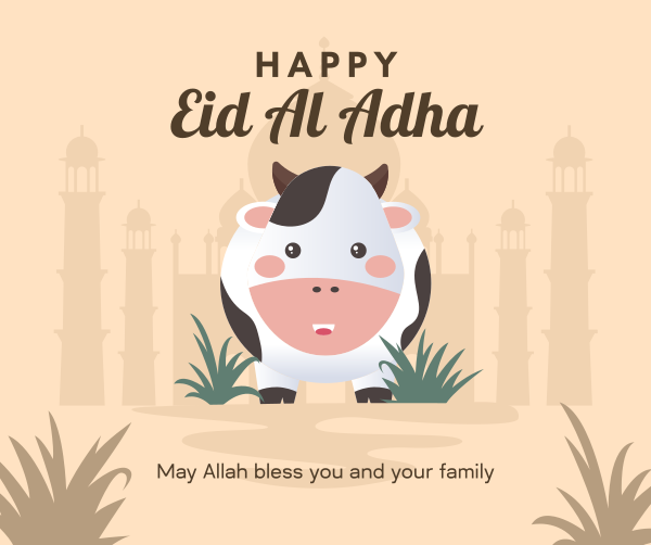 Eid Al Adha Cow Facebook Post Design Image Preview