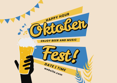 Oktoberfest Beer Promo Postcard Image Preview