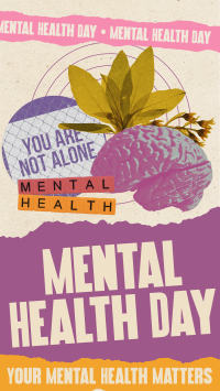 Scrapbook Mental Health Day Facebook Story Design