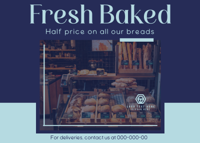 Fresh Baked Bread Postcard Image Preview