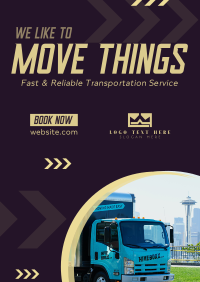 Trucking Service Company Poster Design