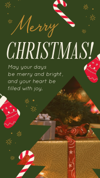 Merry and Bright Christmas Facebook story Image Preview