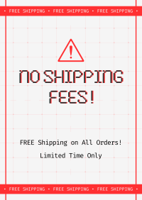 Shipping Fee Promo Poster Design