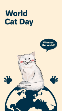 World Cat Day Sketch Facebook story Image Preview