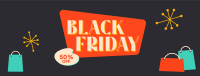 Retro Black Friday  Facebook cover Image Preview