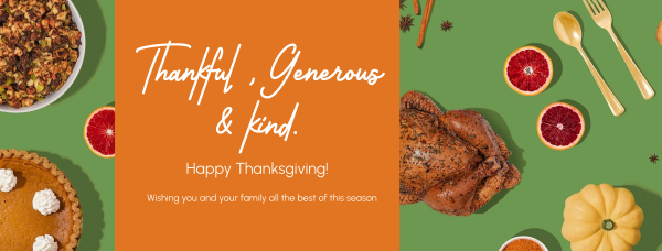 Thanksgiving Diner Facebook Cover Design Image Preview