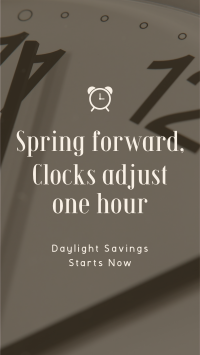 Calm Daylight Savings Reminder Instagram Story Design