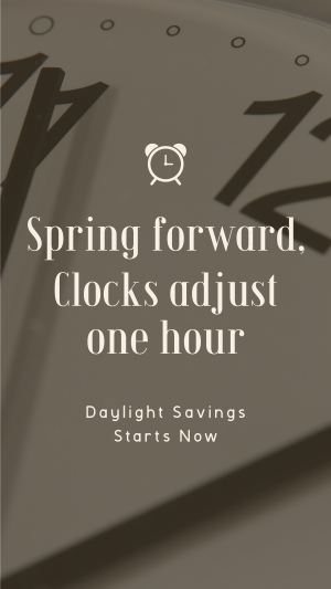Calm Daylight Savings Reminder Instagram story Image Preview