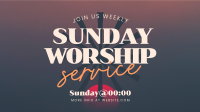 Sunday Worship Facebook Event Cover Design