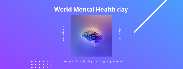 Mental Health Day Celebration Facebook Cover Design Image Preview
