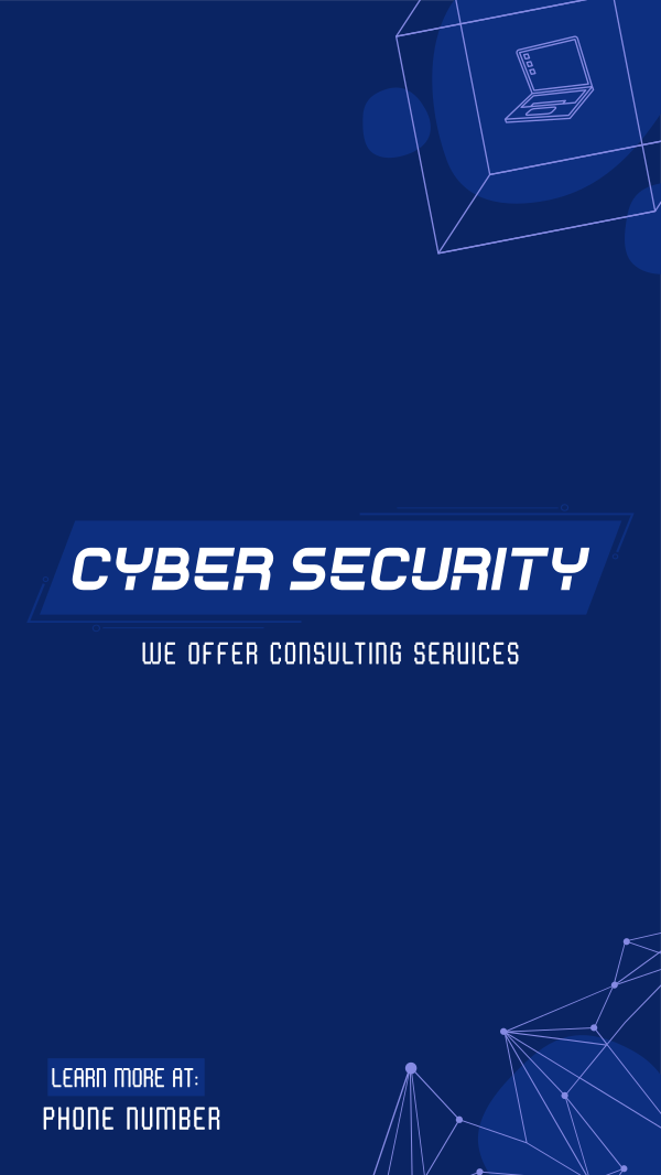 Cyber Security Consultation Facebook Story Design