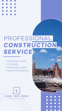 Modern Construction Service Facebook Story Design