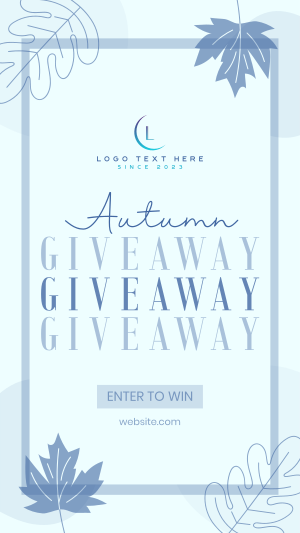 Cozy Leaves Giveaway Instagram story Image Preview