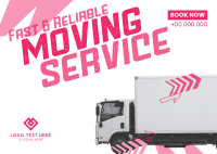 Speedy Moving Service Postcard Design