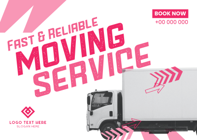 Speedy Moving Service Postcard Image Preview