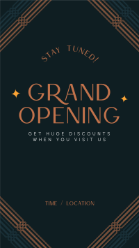 Art Deco Grand Opening Facebook story Image Preview