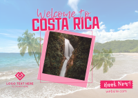 Paradise At Costa Rica Postcard Design