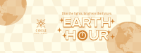 Earth Hour Retro Facebook cover Image Preview