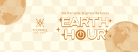 Earth Hour Retro Facebook Cover Image Preview