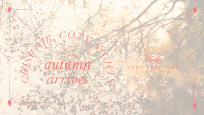 Autumn Arrives Quote Facebook event cover Image Preview