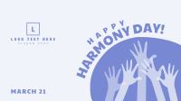 Harmony Day Hands Zoom Background Design