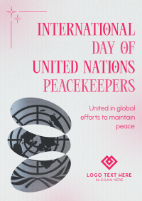 Minimalist Day of United Nations Peacekeepers Poster Design