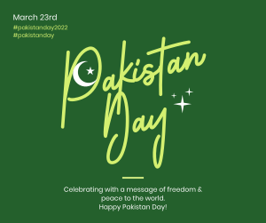 Pakistan Day Moon Facebook post Image Preview