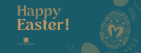 Eggs and Flowers Easter Greeting Facebook Cover Design