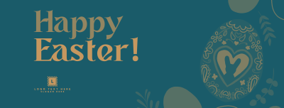 Eggs and Flowers Easter Greeting Facebook cover Image Preview