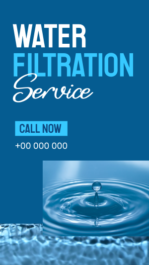 Water Filtration Service Facebook story Image Preview