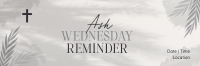 Ash Wednesday Reminder Twitter header (cover) Image Preview