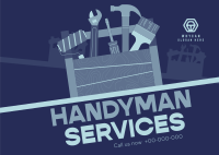 Handyman Toolbox Postcard Image Preview
