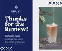 Elegant Cafe Review Facebook Post Design