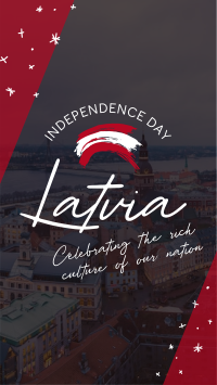 Latvia Independence Day YouTube Short Design