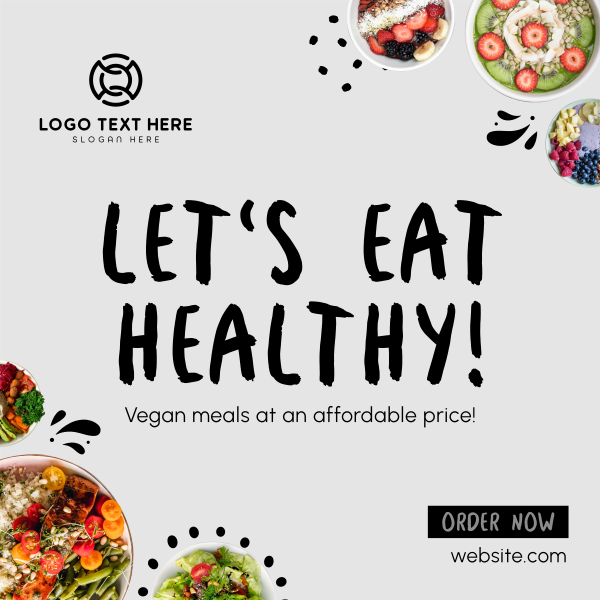 Healthy Dishes Instagram Post Design Image Preview