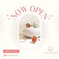 Open Jewelry Store Instagram Post Design