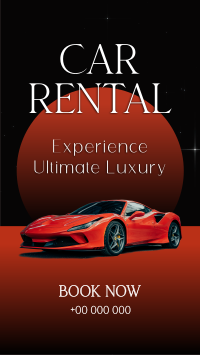 Lux Car Rental Facebook Story Design